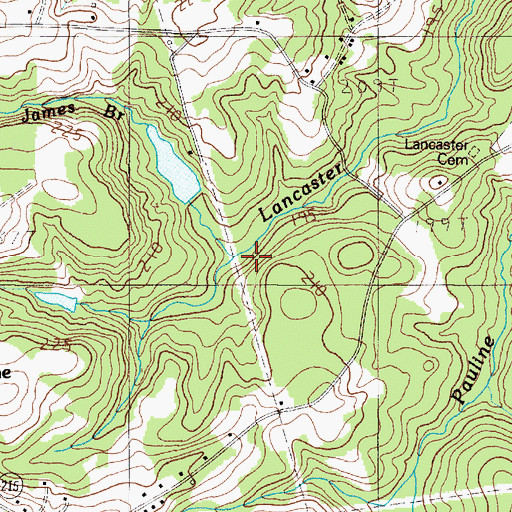 Topographic Map of James Branch, SC