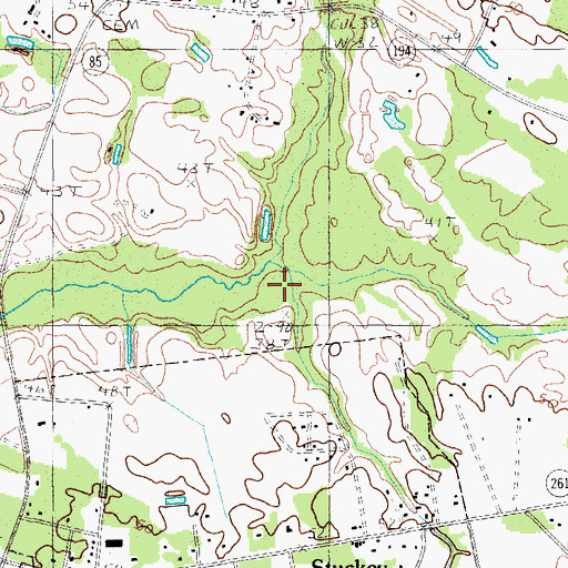 Topographic Map of James Branch, SC
