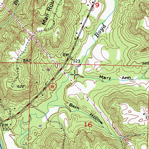 Topographic Map of Mary Ann Hollow, AL