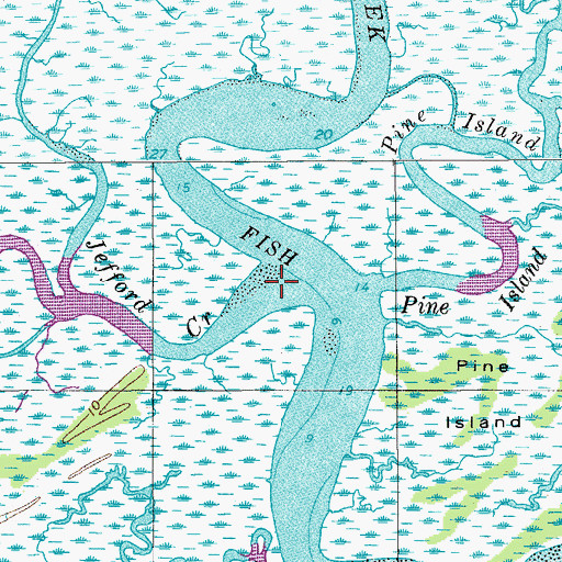 Topographic Map of Jefford Creek, SC