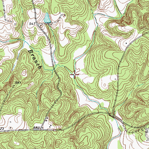 Topographic Map of Jenkins Branch, SC