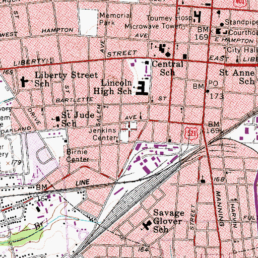 Topographic Map of Jenkins Center, SC