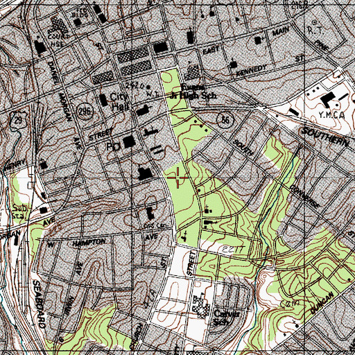 Topographic Map of Jenkins Junior High School, SC