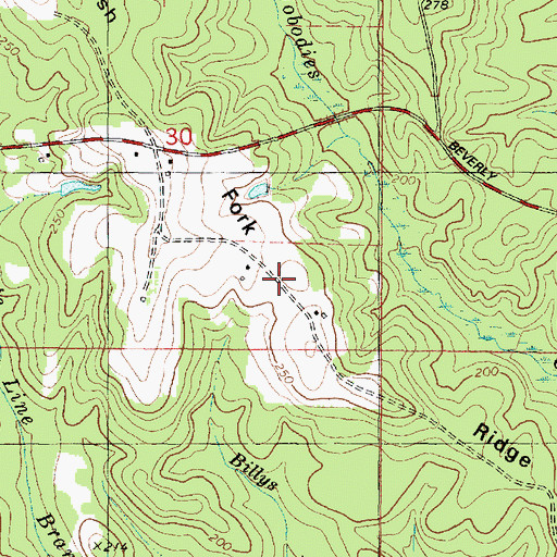 Topographic Map of Mash Fork Ridge, AL
