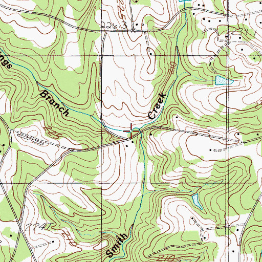 Topographic Map of Jennings Branch, SC