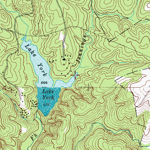 Topographic Map of Jennings Branch, SC