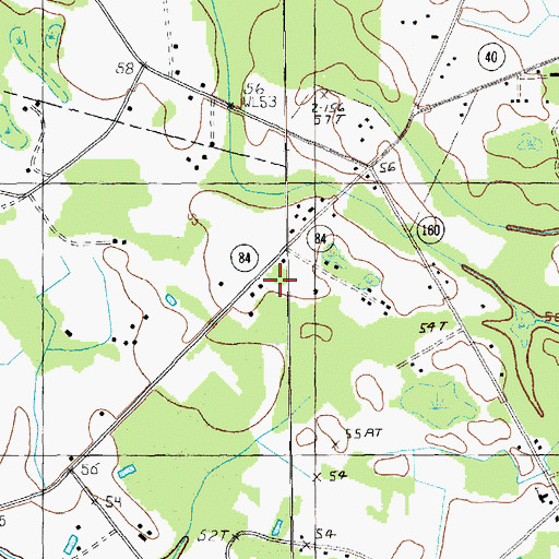 Topographic Map of Jeremiah Church, SC