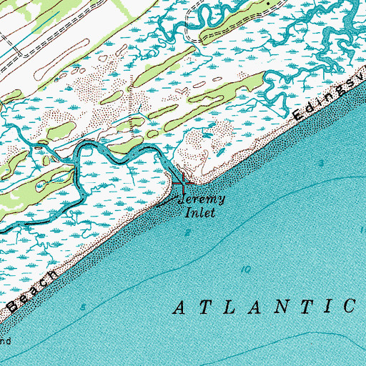 Topographic Map of Jeremy Inlet, SC
