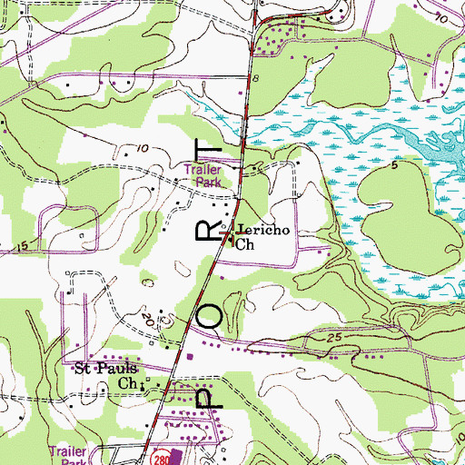 Topographic Map of Jericho Church, SC