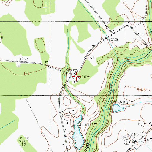 Topographic Map of Jericho Church, SC
