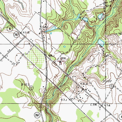 Topographic Map of Jerusalem Church, SC