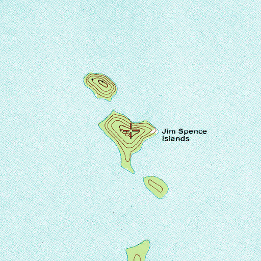 Topographic Map of Jim Spence Islands, SC