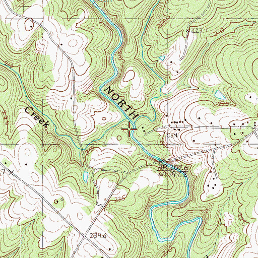 Topographic Map of Jimmies Creek, SC