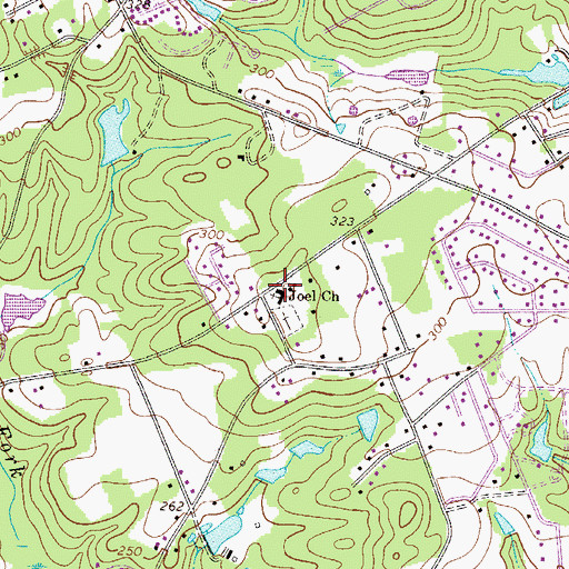 Topographic Map of Joel Church, SC