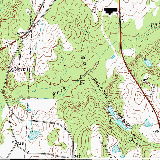 Topographic Map of Joes Branch, SC