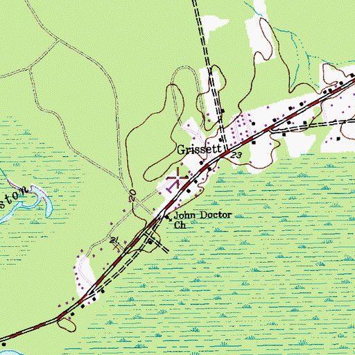 Topographic Map of Langston Baptist Church, SC