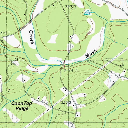 Topographic Map of Johnson Creek, SC