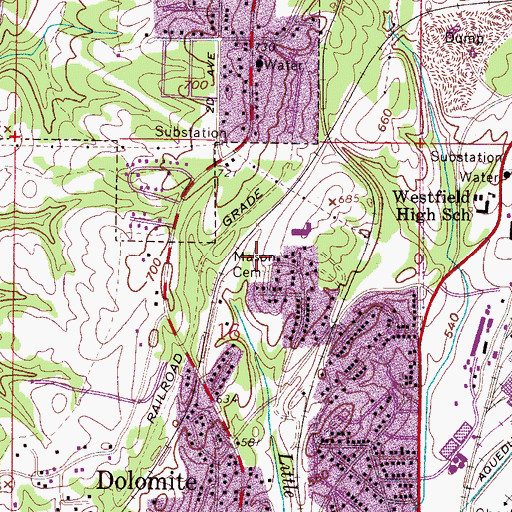 Topographic Map of Mason Cemetery, AL