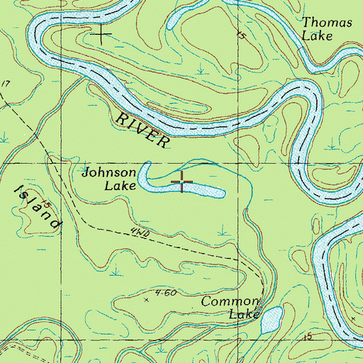 Topographic Map of Johnson Lake, SC