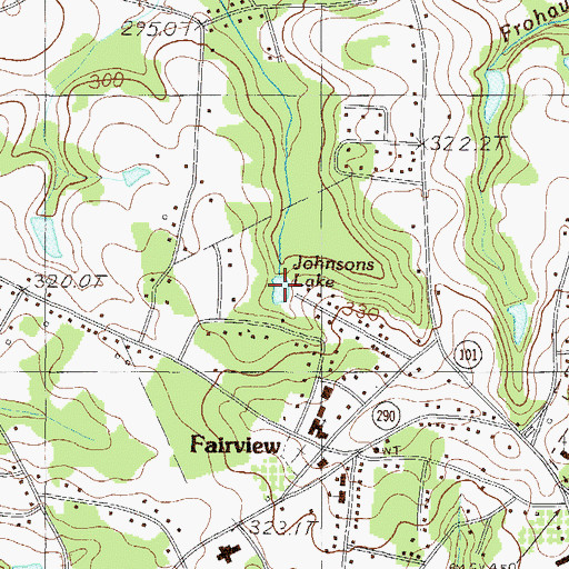 Topographic Map of Johnson Lake, SC