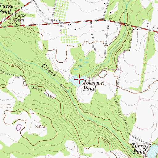 Topographic Map of Johnson Pond, SC