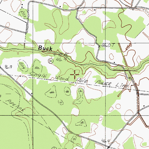 Topographic Map of Johnson School, SC