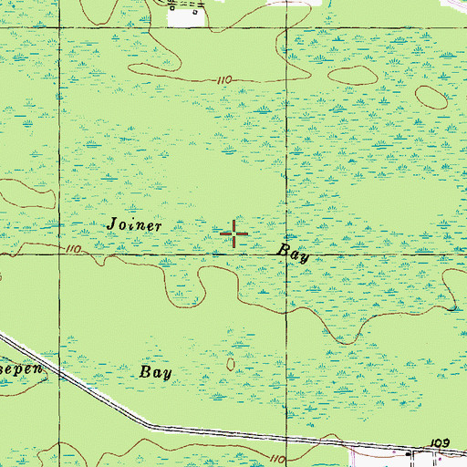Topographic Map of Joiner Bay, SC
