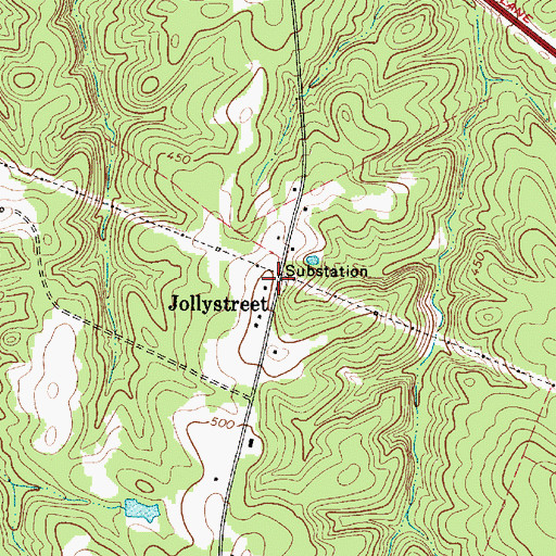 Topographic Map of Jollystreet, SC