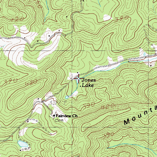 Topographic Map of Jones Lake, SC