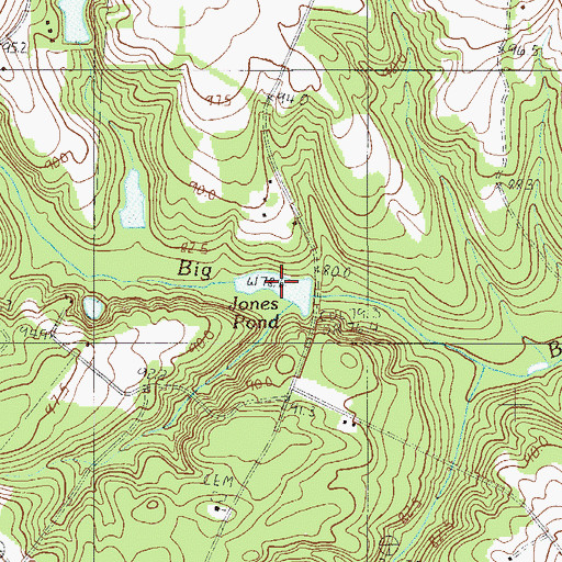 Topographic Map of Jones Pond, SC
