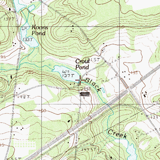 Topographic Map of Crout Pond, SC