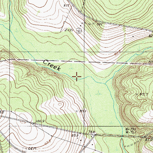 Topographic Map of Jordan Creek, SC