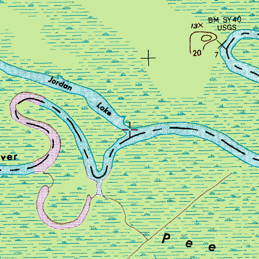 Topographic Map of Jordan Creek, SC