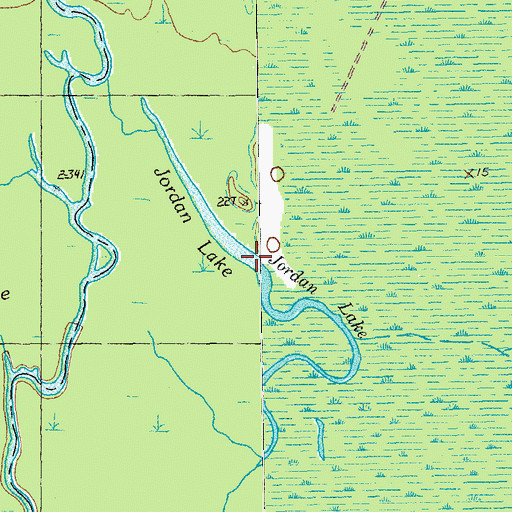 Topographic Map of Jordan Lake, SC