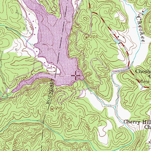 Topographic Map of Jumping Branch, SC
