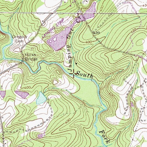 Topographic Map of Jumping Gut Creek, SC