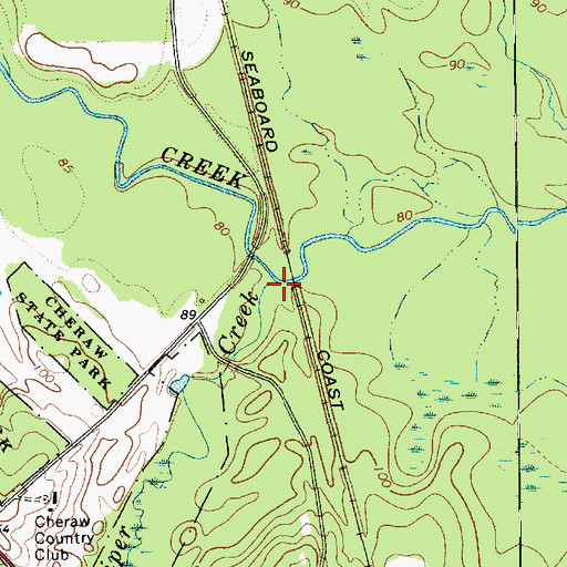 Topographic Map of Juniper Creek, SC