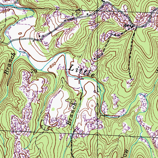 Topographic Map of Massey Branch, AL
