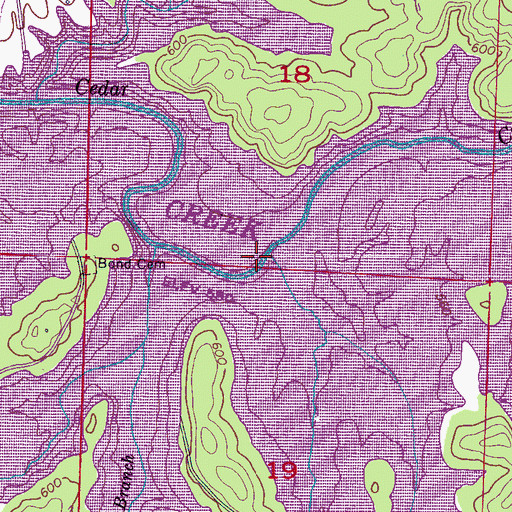 Topographic Map of Massey Branch, AL