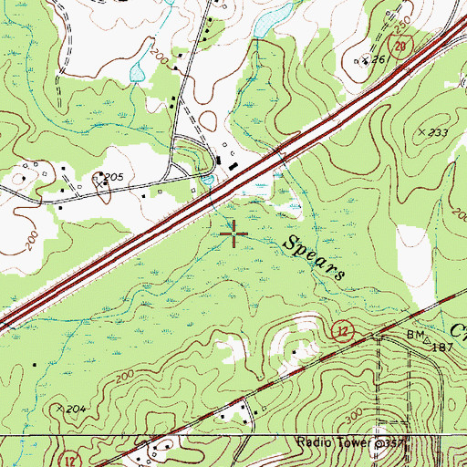 Topographic Map of Kelly Creek, SC