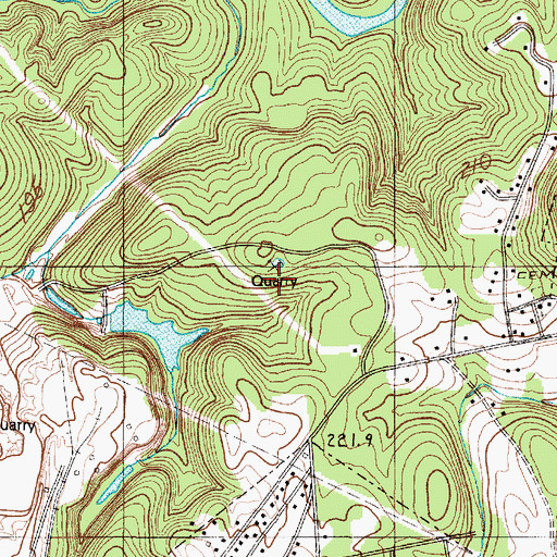 Topographic Map of Keystone Quarry, SC