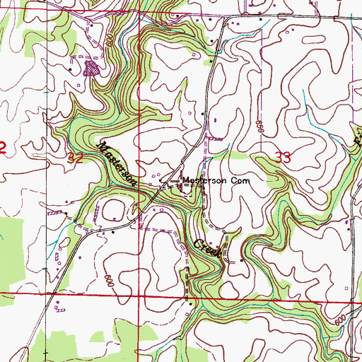 Topographic Map of Masterson Cemetery, AL