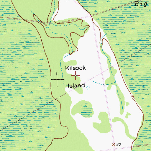 Topographic Map of Kilsock Island, SC