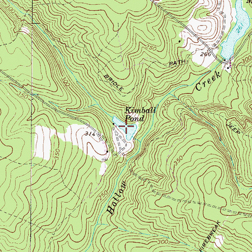 Topographic Map of Kimball Pond, SC