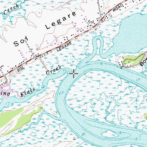 Topographic Map of King Flats Creek, SC