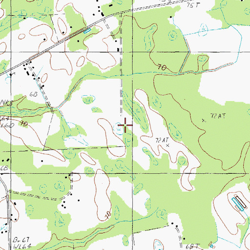 Topographic Map of King School, SC