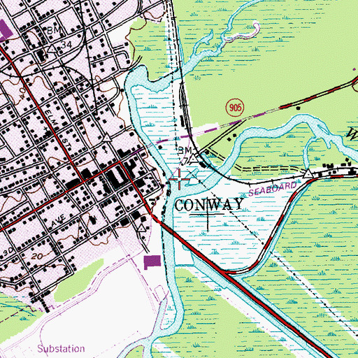 Topographic Map of Kingston Lake, SC