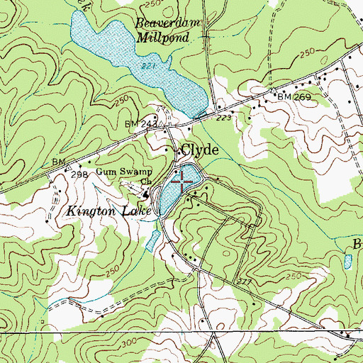 Topographic Map of Kington Lake, SC