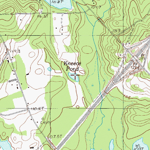Topographic Map of Kneece Pond, SC