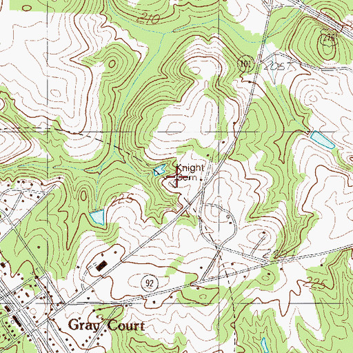 Topographic Map of Knight Cemetery, SC